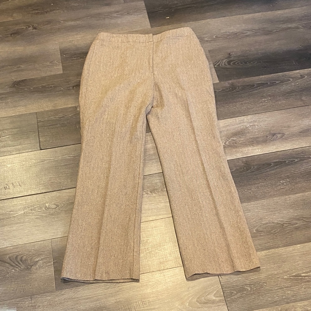 Talbots Brown Herringbone Pants 05/12 NWOT